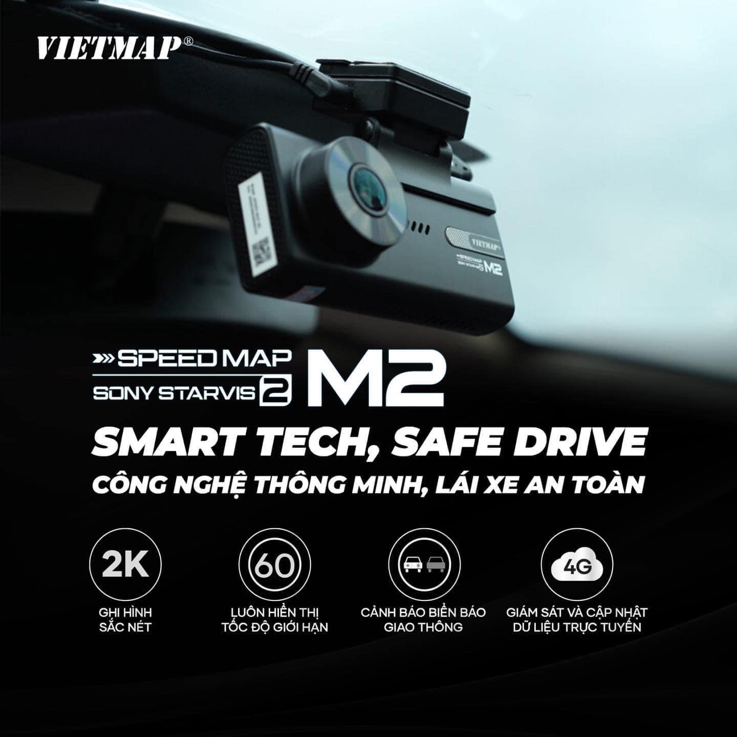 CAMERA HÀNH TRÌNH VIETMAP SPEEDMAP M2 | CẢNH BÁO GIAO THÔNG TOÀN DIỆN, TÍCH HỢP MODULE 4G GIÁM SÁT TỪ XA
