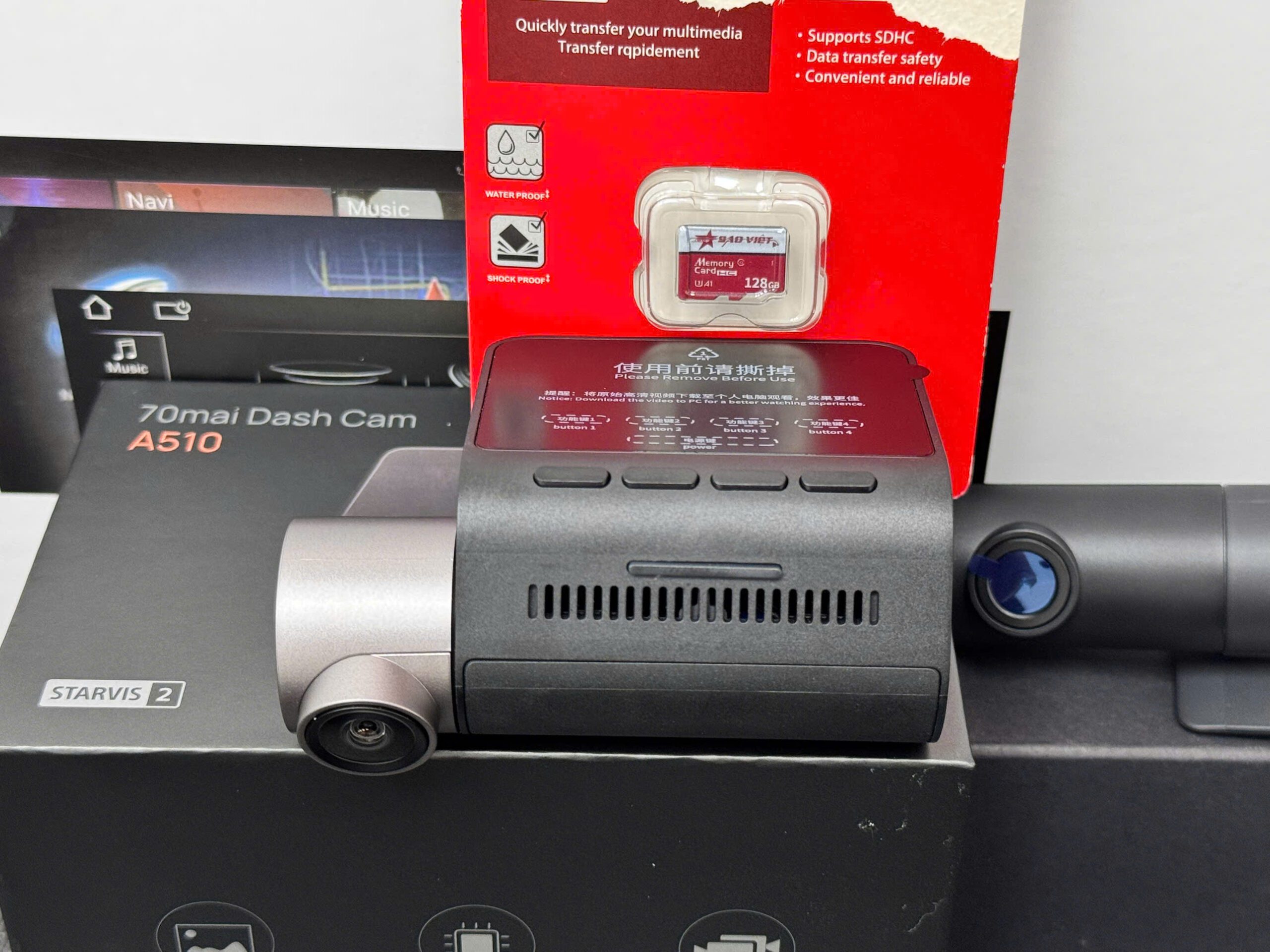 CAMERA HÀNH TRÌNH 70mai A510S chính hãng Ghi hình trước + sau HDR cực nét - Ảnh 5