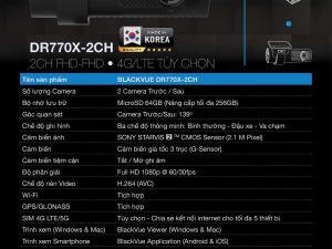 Camera Hành Trình Ô Tô Cao Cấp BLACKVUE DR770X-2CH | OPTION LTE TÙY CHỌN  - Made in Korea