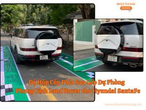 Độ Hộp Cốp Phía Sau Lốp Dự Phòng – Phong Cách Land Rover cho Hyundai SantaFe All New 2024-2025