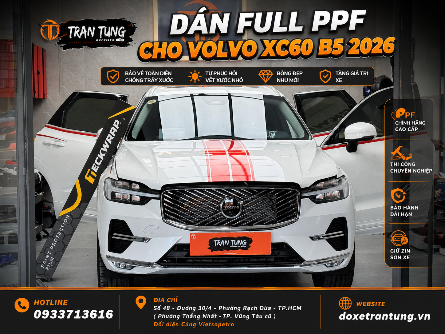 Volvo XC60 2026 B5 – Hoàn thiện bảo vệ toàn diện với PPF TeckWrap