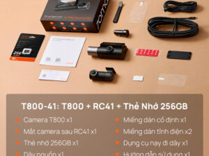 Alternative view of CAMERA HÀNH TRÌNH 70MAI 4K T800 -  3 Mắt (Trước – Trong – Sau) Sắc Nét Chuẩn 4K
