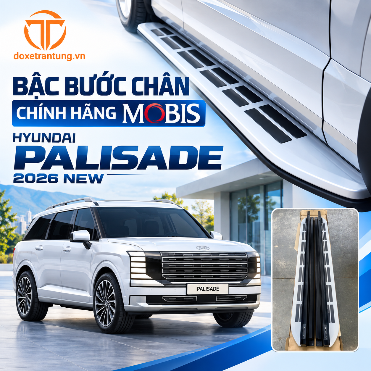 Bậc Bước Chân Chính Hãng Mobis Hyundai Palisade 2026 New