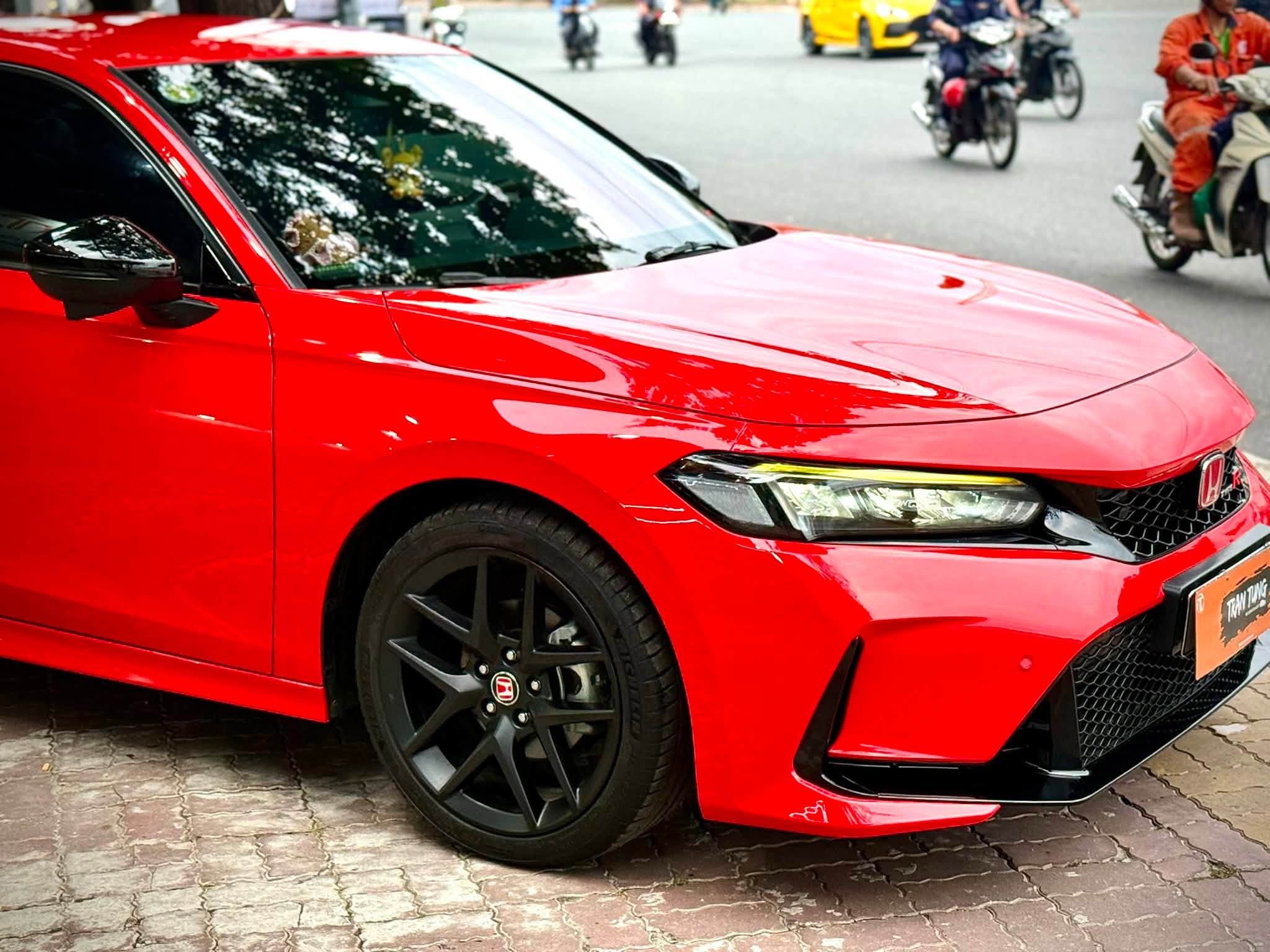 Honda Civic Wrap Đổi Màu Teckwrap Red Racing CG06-HD – Đỏ Ferrari Thể Thao Tại Vũng Tàu - Ảnh 4