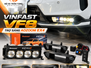 Độ Bi LED Trợ Sáng VinFast VF8 Aozoom EX4 – Dưỡng In 3D, Relay Bluetooth Tại Vũng Tàu